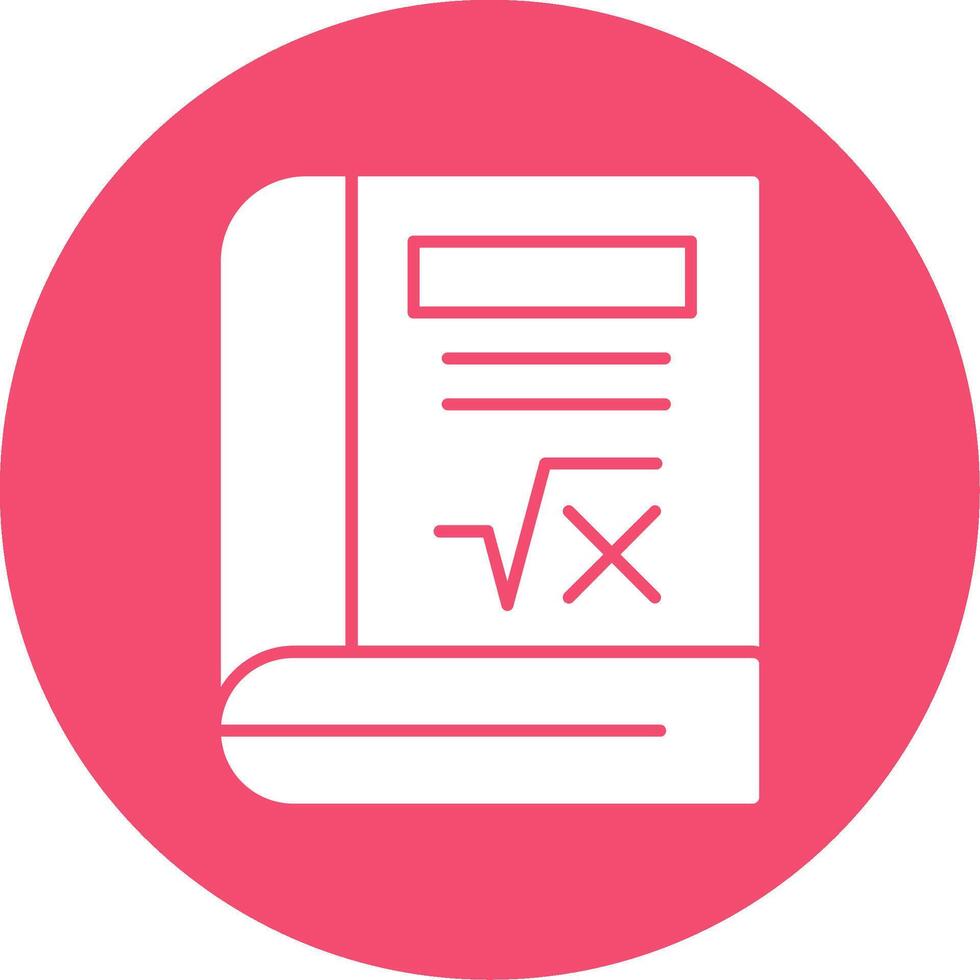 Book Glyph Circle Icon vector
