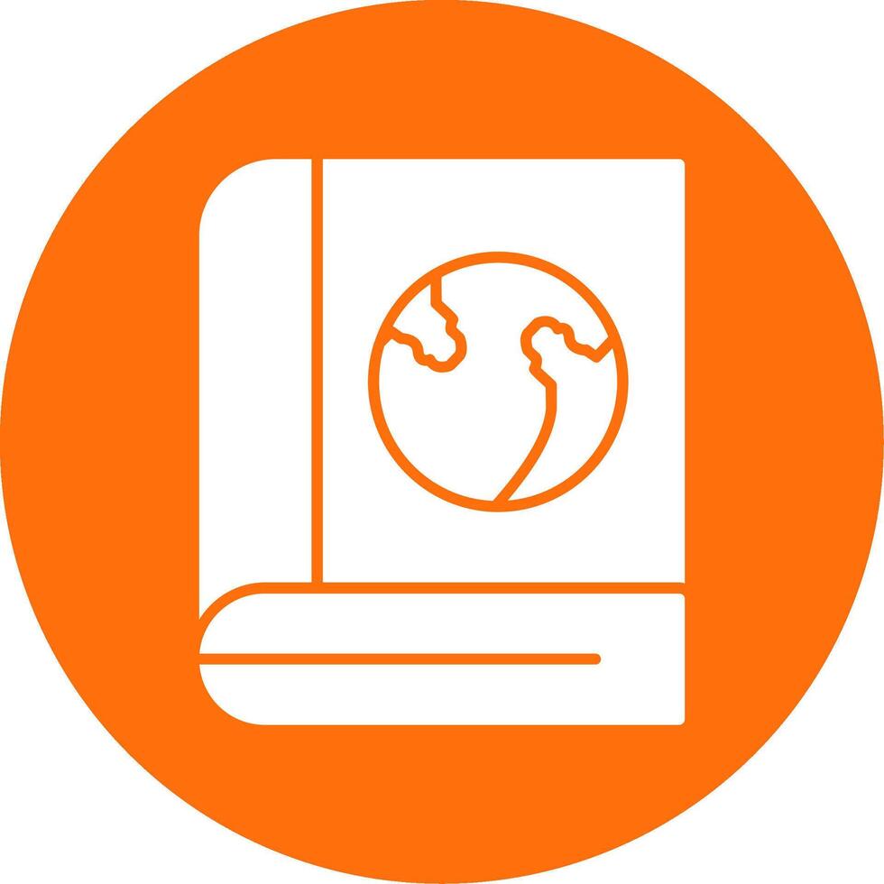 Encyclopedia Glyph Circle Icon vector