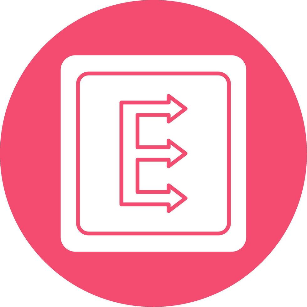 Three Arrows Glyph Circle Icon vector