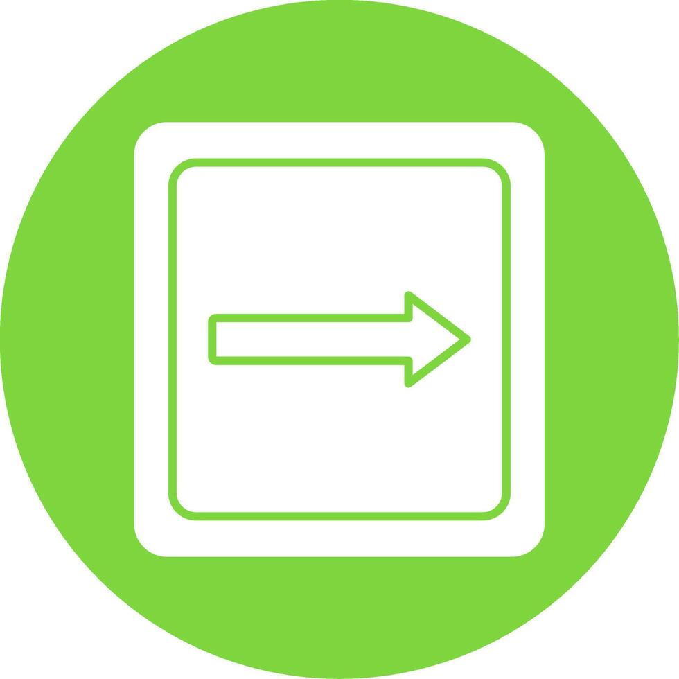 Right Glyph Circle Icon vector