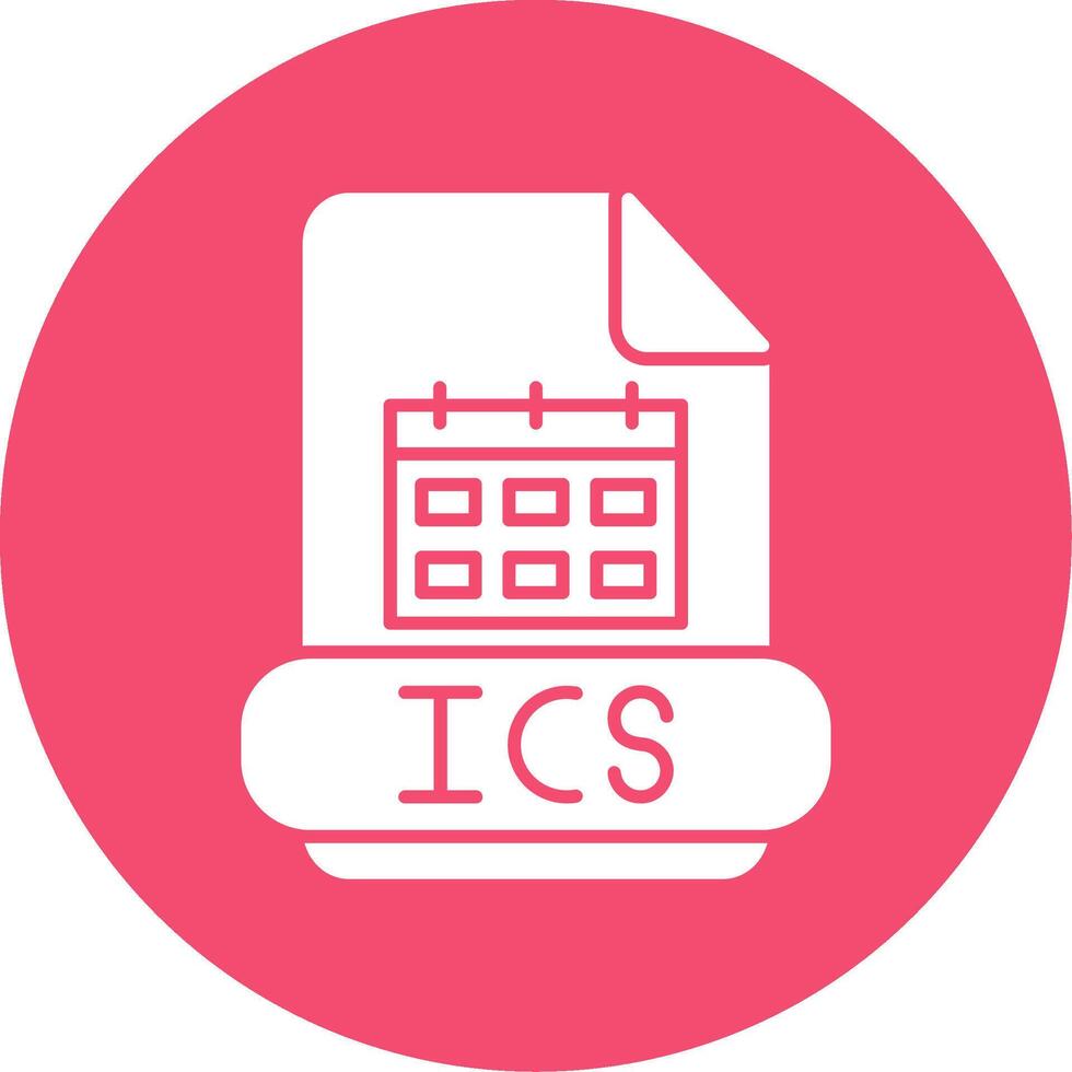 Ics Glyph Circle Icon vector