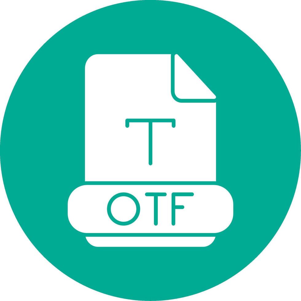 otf glifo circulo icono vector