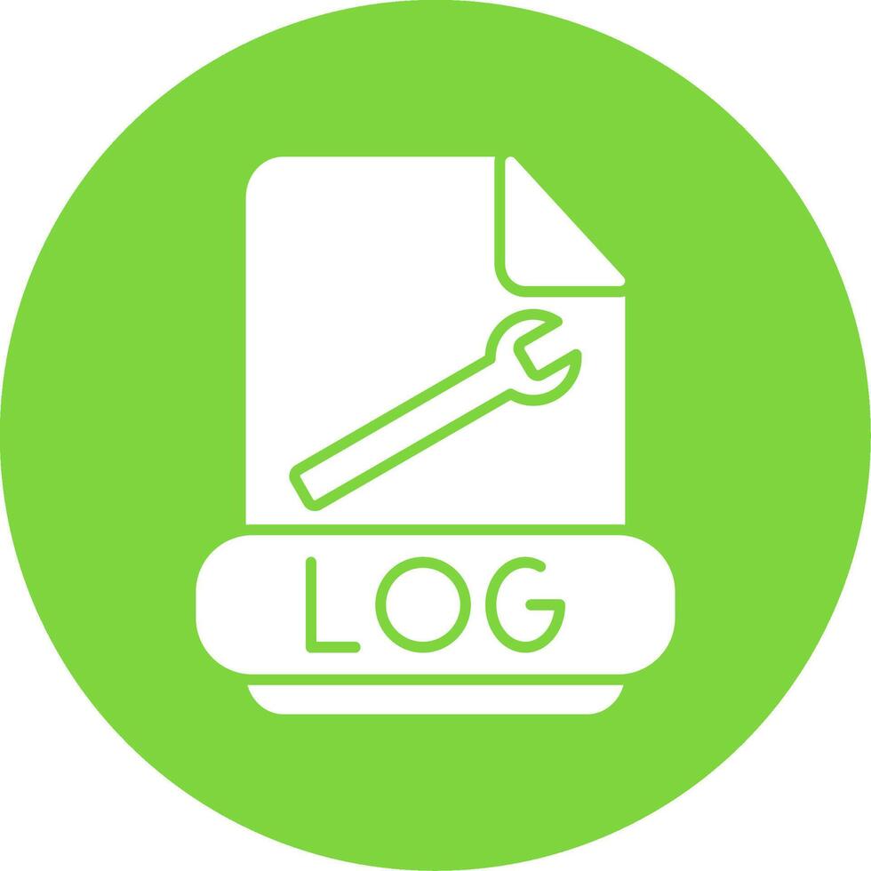 Log Format Glyph Circle Icon vector