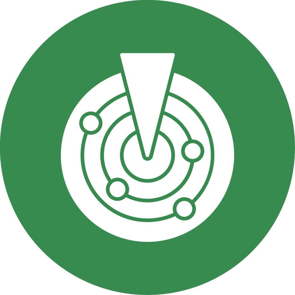 Radar Glyph Circle Icon vector