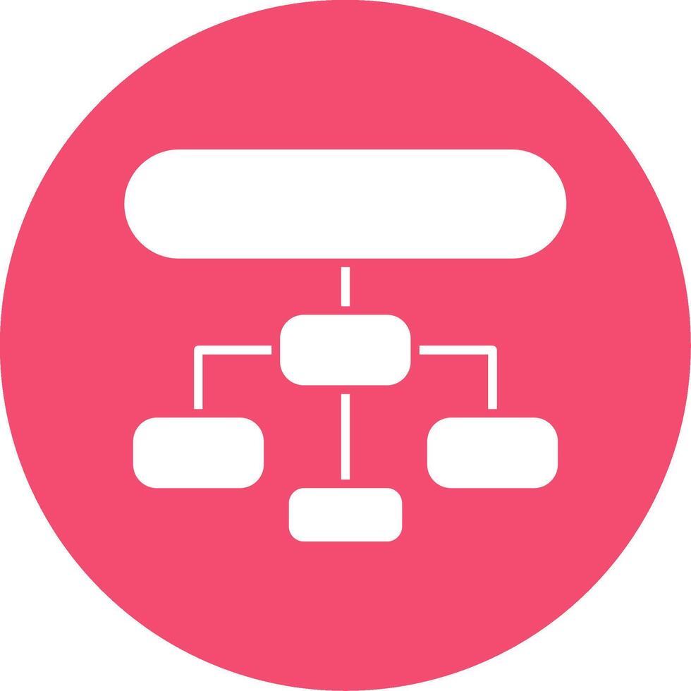 Hierarchical Structure Glyph Circle Icon vector