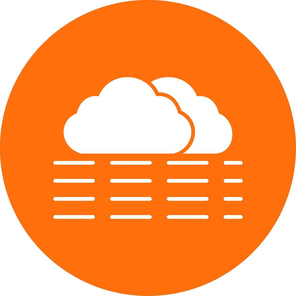 fog Glyph Circle Icon vector