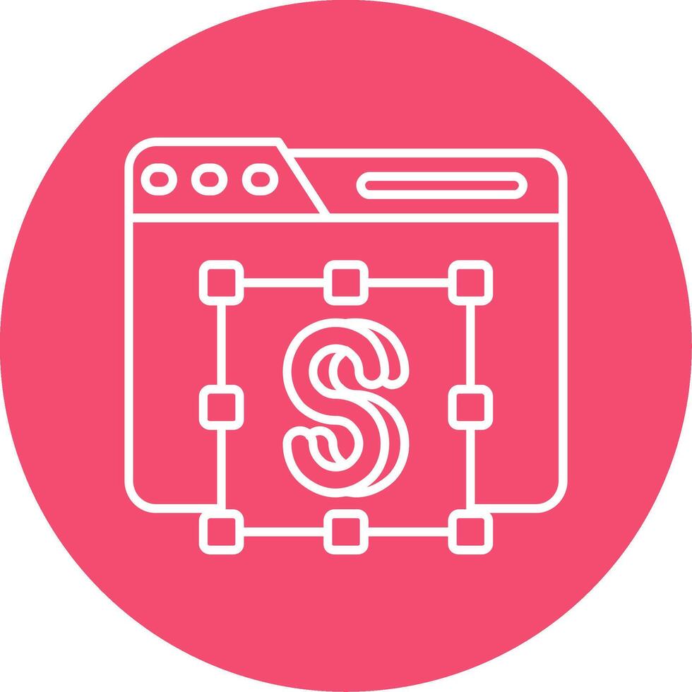 Text editor Linear Circle Multicolor Design Icon vector