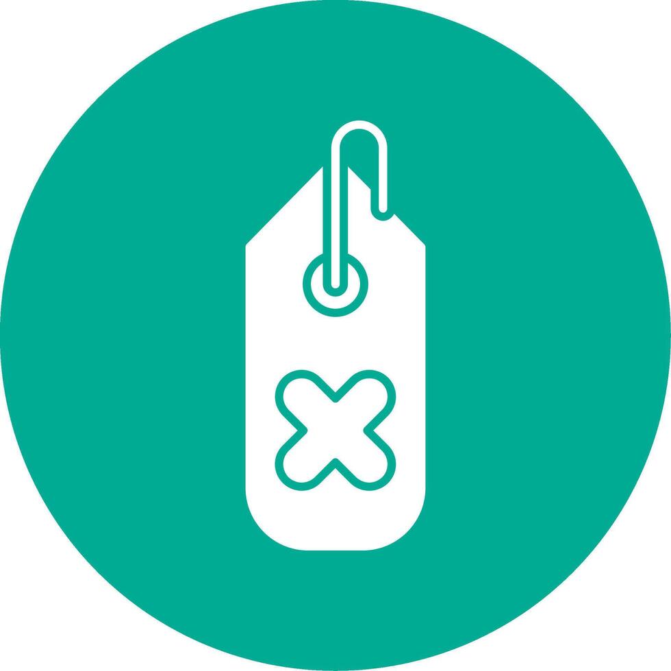 Tag Glyph Circle Icon vector