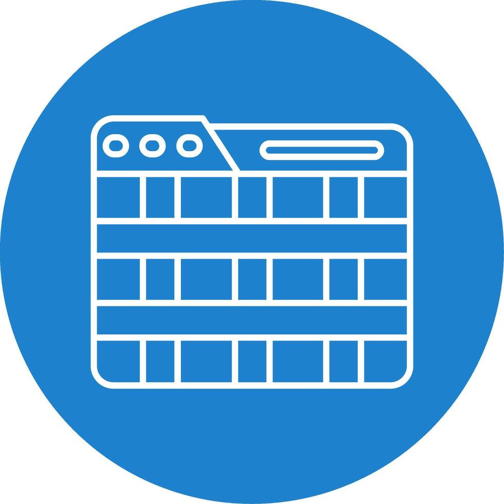 Grid Linear Circle Multicolor Design Icon vector