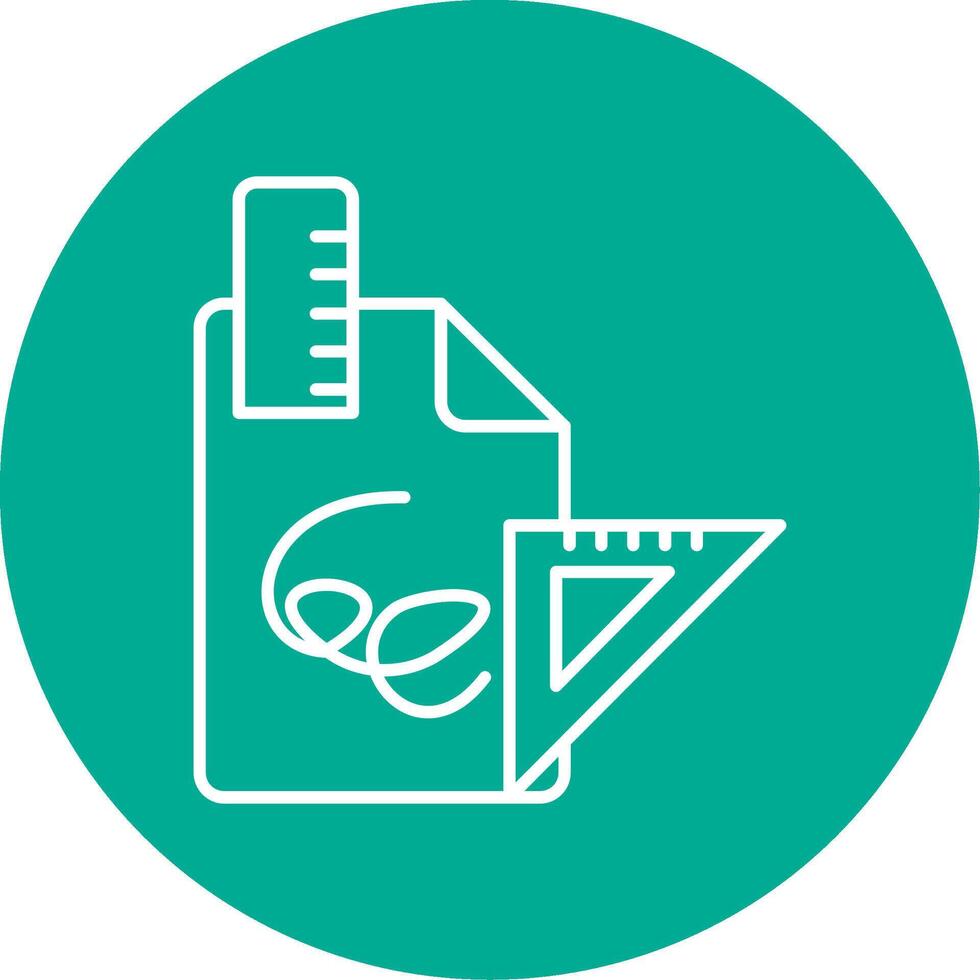 Drafts Linear Circle Multicolor Design Icon vector