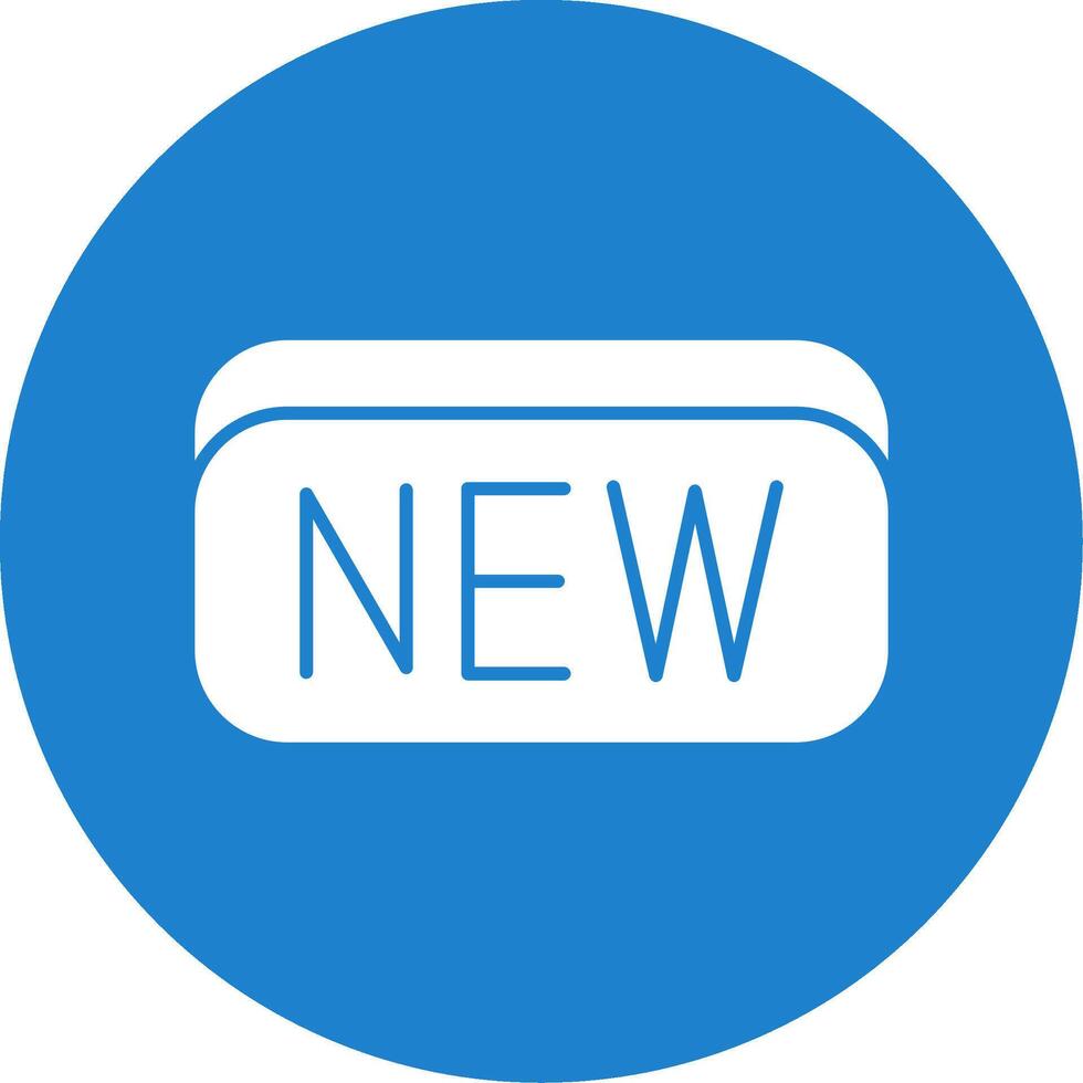 New Card Glyph Circle Icon vector