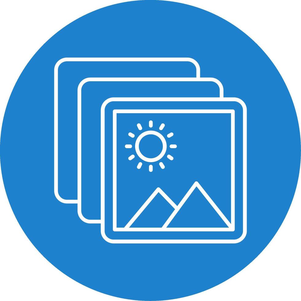 Gallery Linear Circle Multicolor Design Icon vector