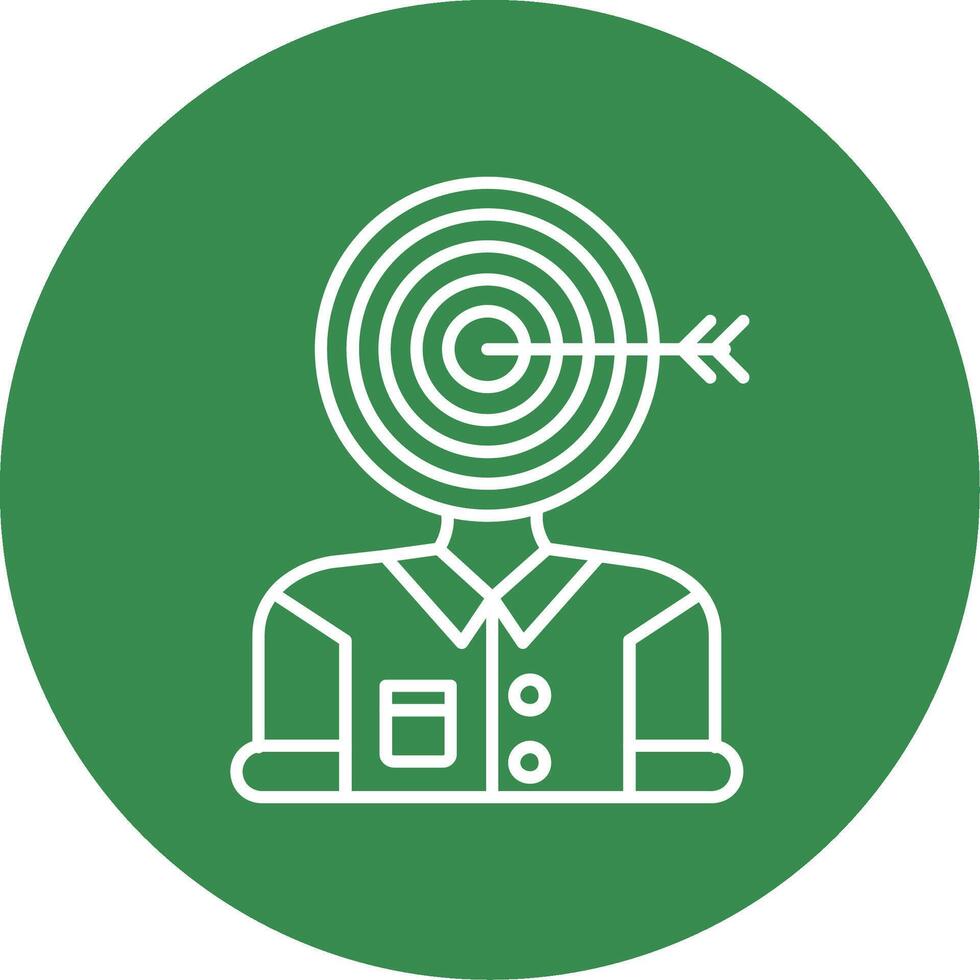 Audience Linear Circle Multicolor Design Icon vector