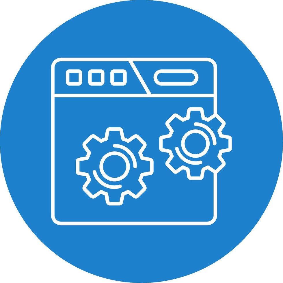 Web setting Linear Circle Multicolor Design Icon vector