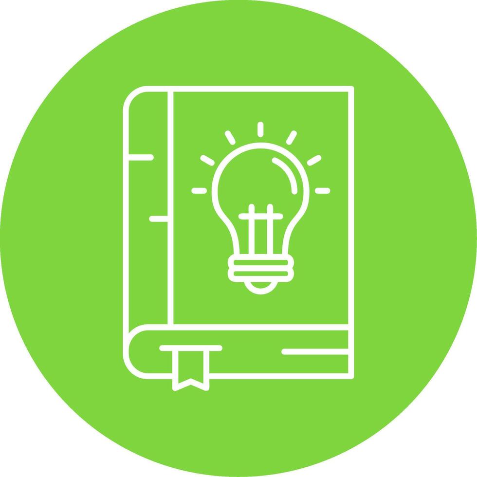 Knowledge Linear Circle Multicolor Design Icon vector