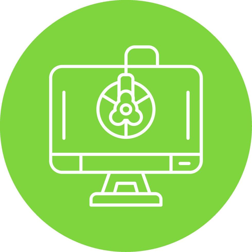 Calibration Linear Circle Multicolor Design Icon vector