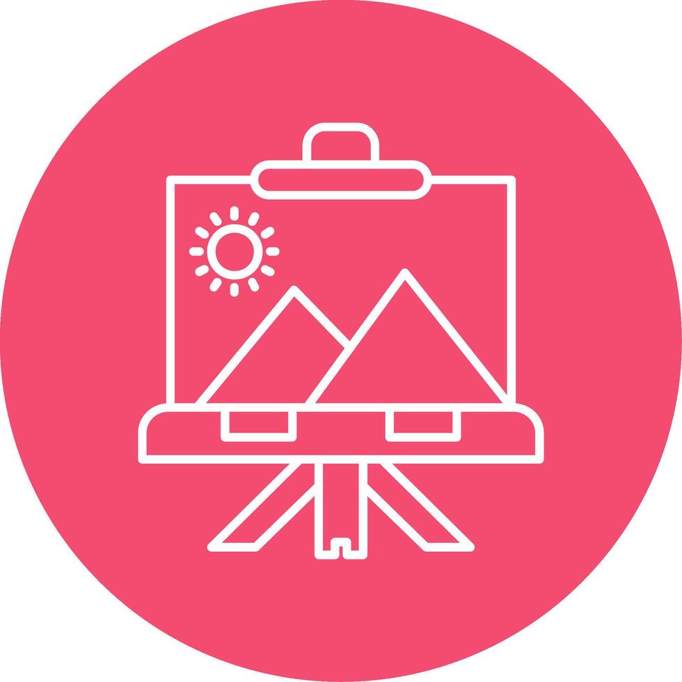 Canvas Linear Circle Multicolor Design Icon vector
