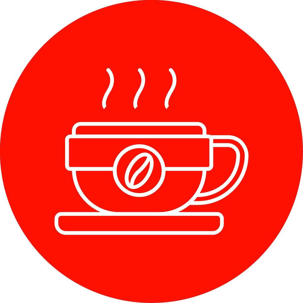 café jarra lineal circulo multicolor diseño icono vector