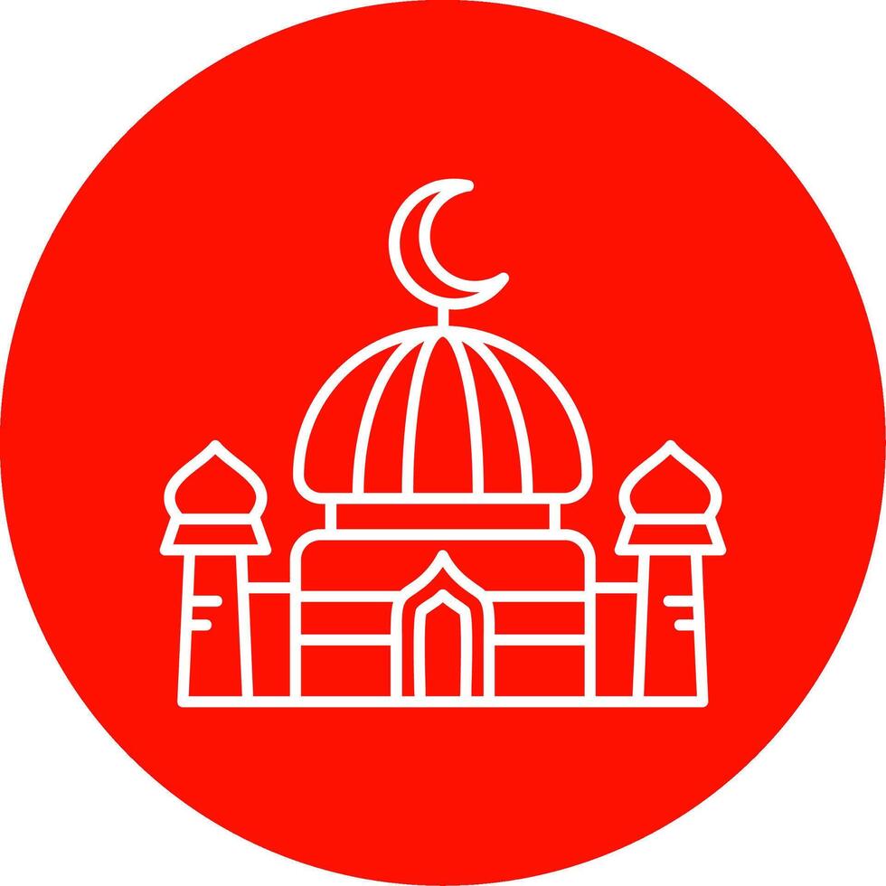 Dome Linear Circle Multicolor Design Icon vector