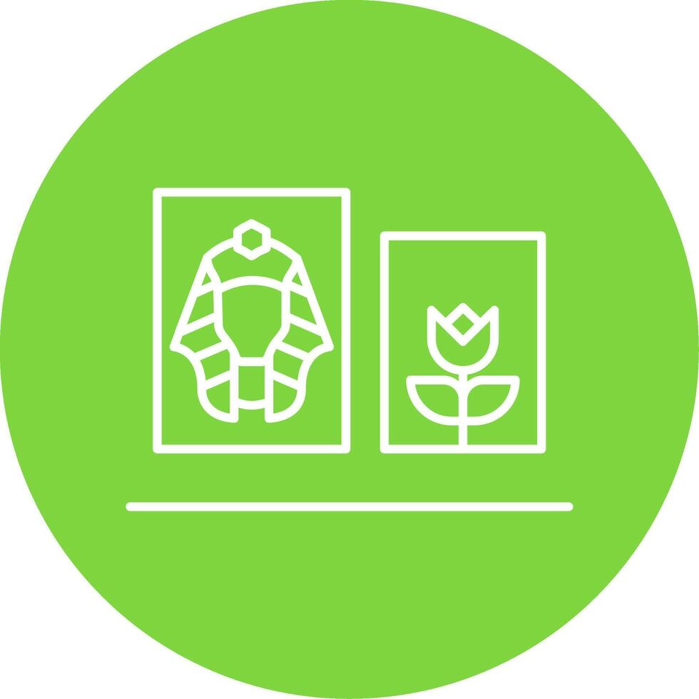 Display Linear Circle Multicolor Design Icon vector