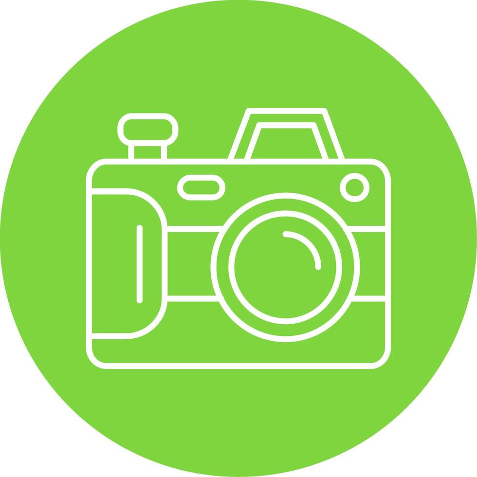 Camera Linear Circle Multicolor Design Icon vector