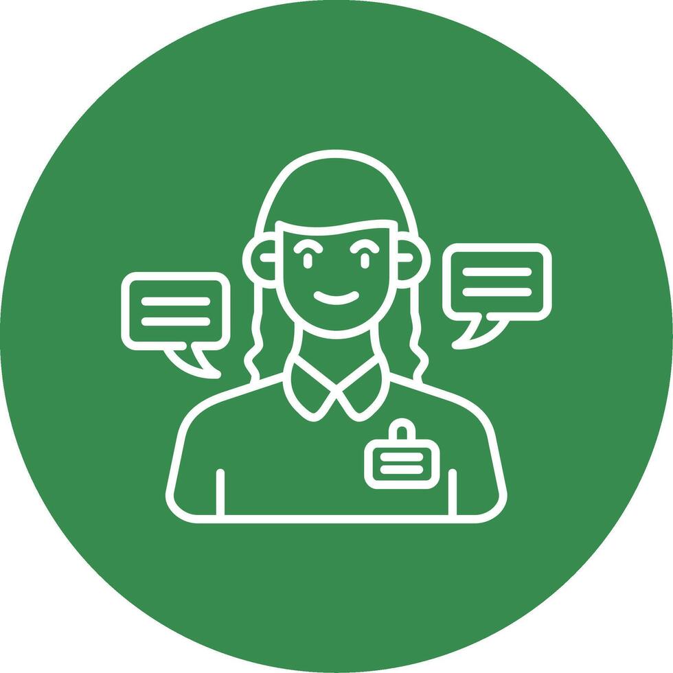 Public relation Linear Circle Multicolor Design Icon vector