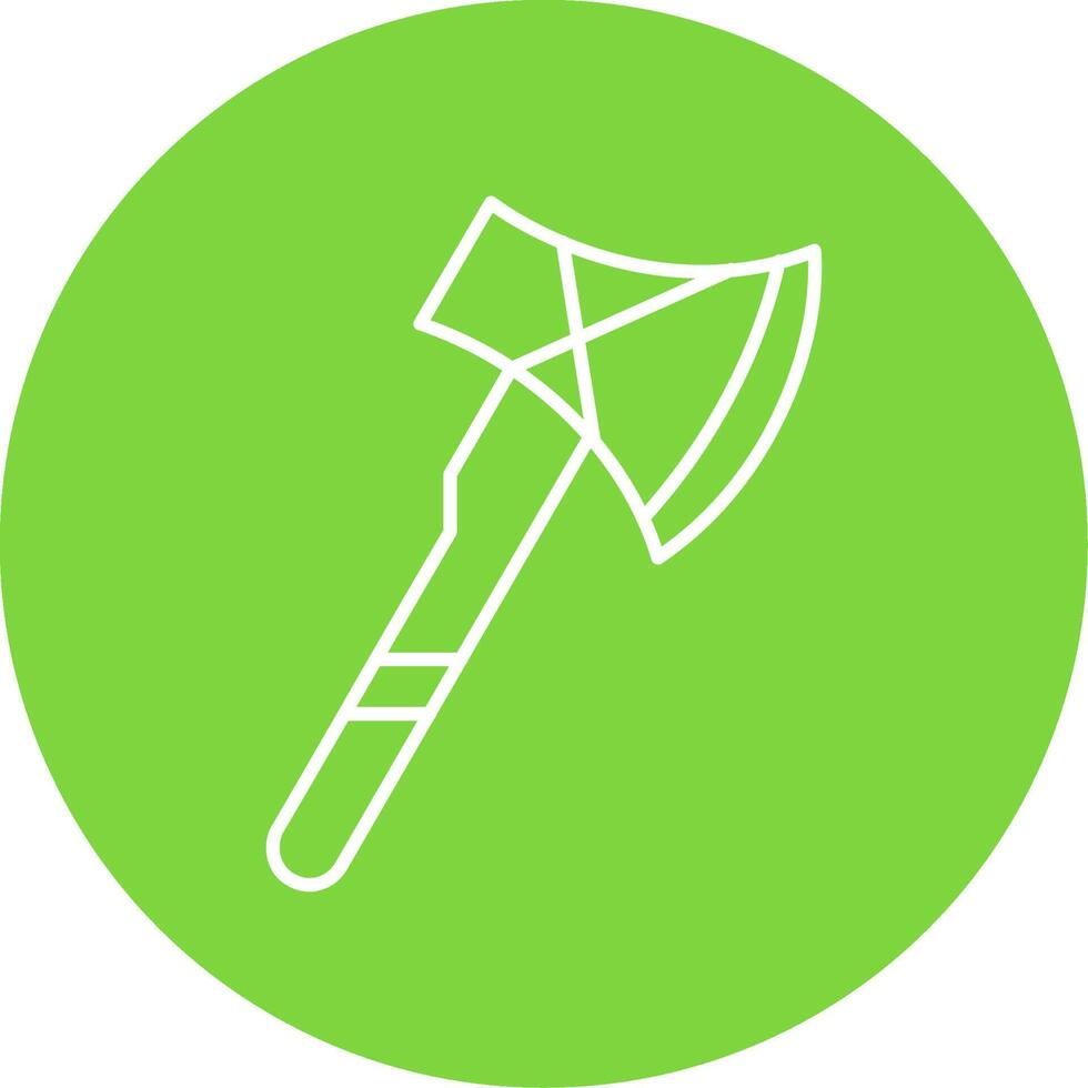 Axe Linear Circle Multicolor Design Icon vector