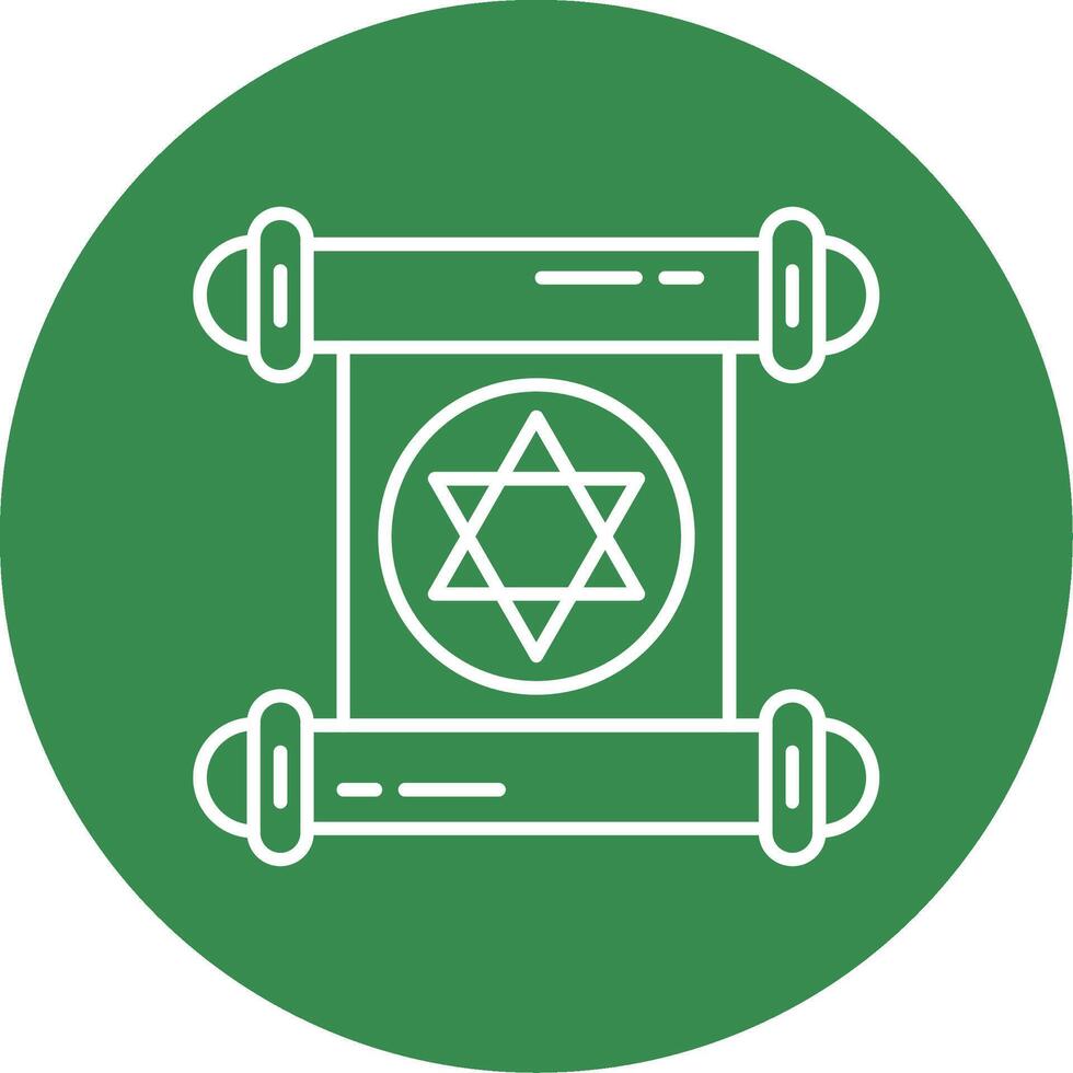 Papyrus Linear Circle Multicolor Design Icon vector