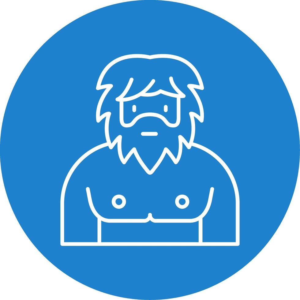 Men Linear Circle Multicolor Design Icon vector