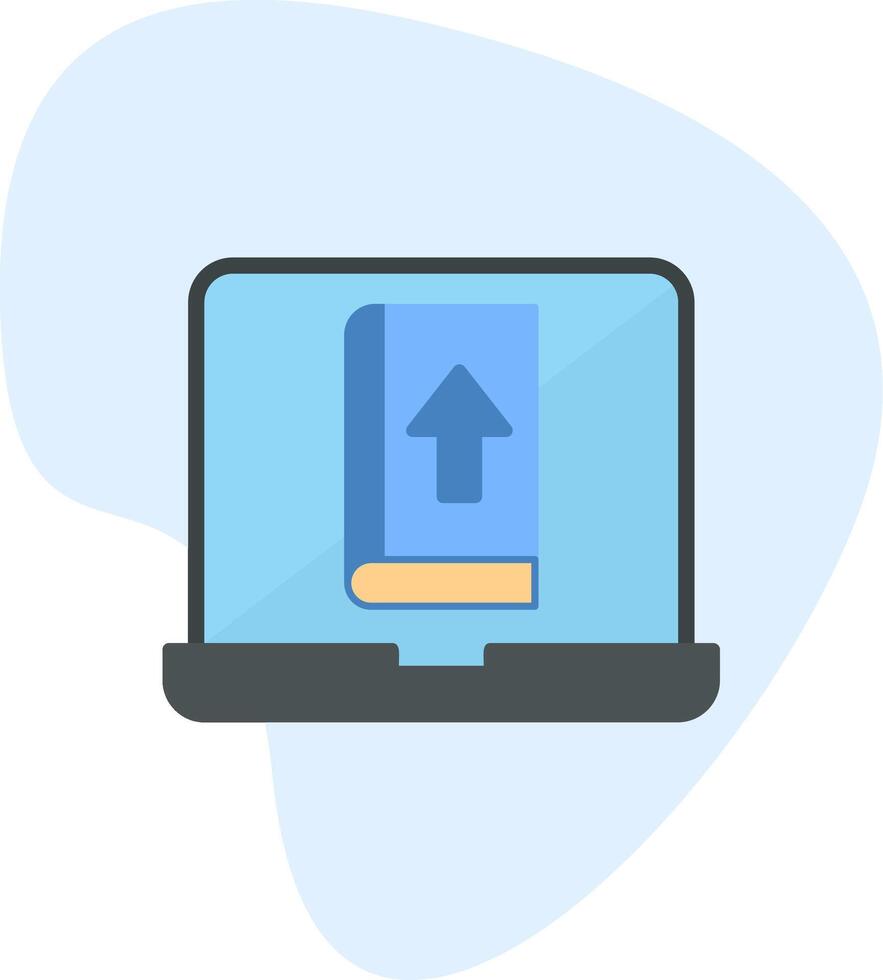 Upload Book Vector Icon