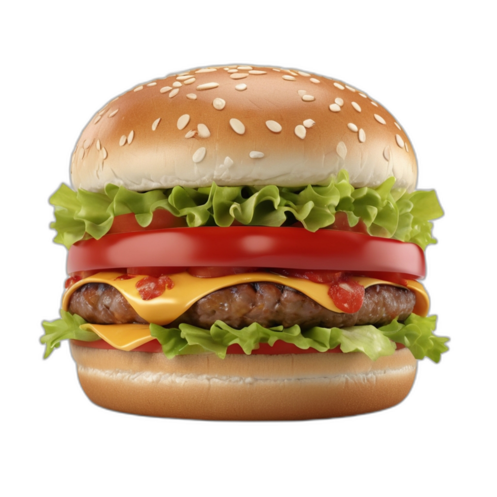 3d prestados zinger hamburguesa png