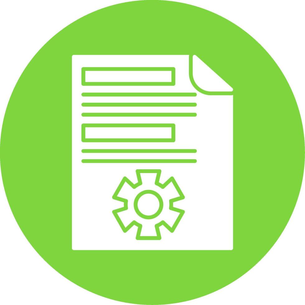 Project Management Glyph Circle Icon vector
