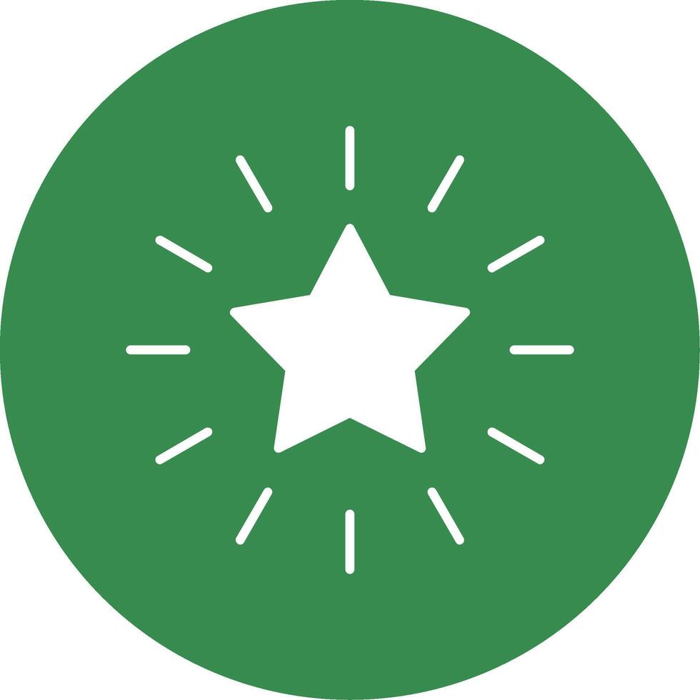Star Glyph Circle Icon vector