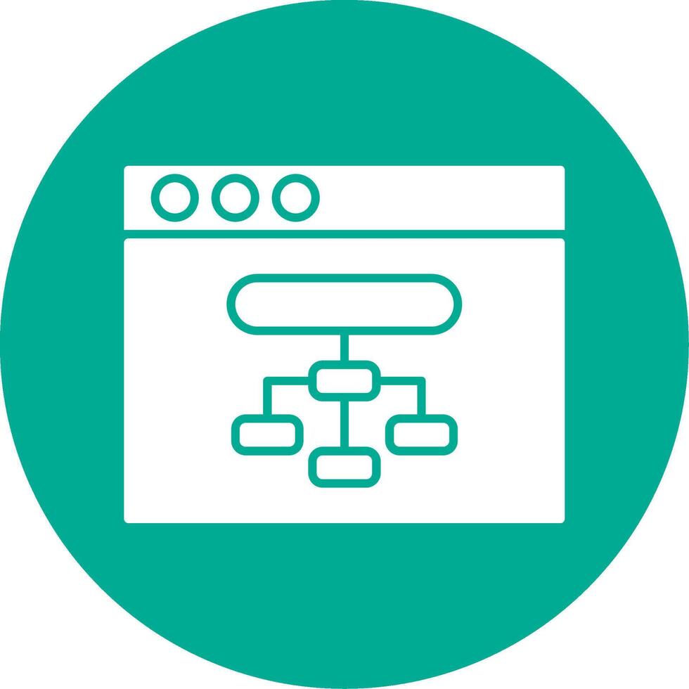 Browser Glyph Circle Icon vector
