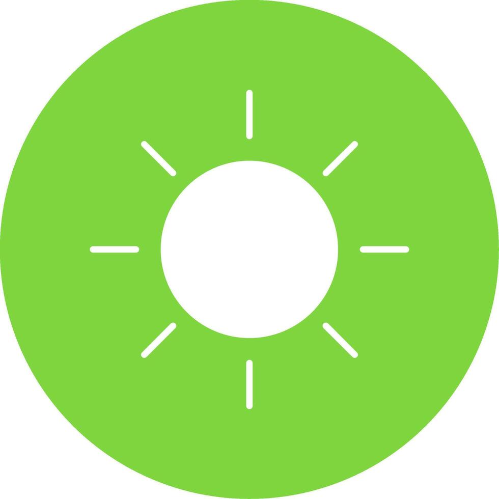 Sun Glyph Circle Icon vector