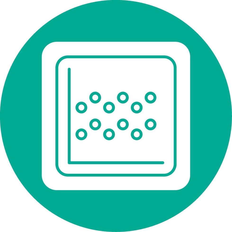 Chart Glyph Circle Icon vector