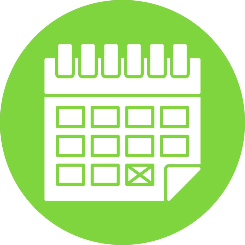 Date Glyph Circle Icon vector