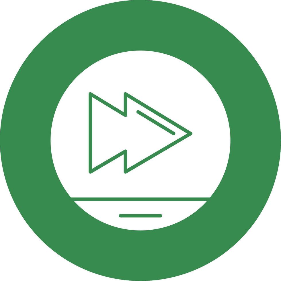 Skip Glyph Circle Icon vector