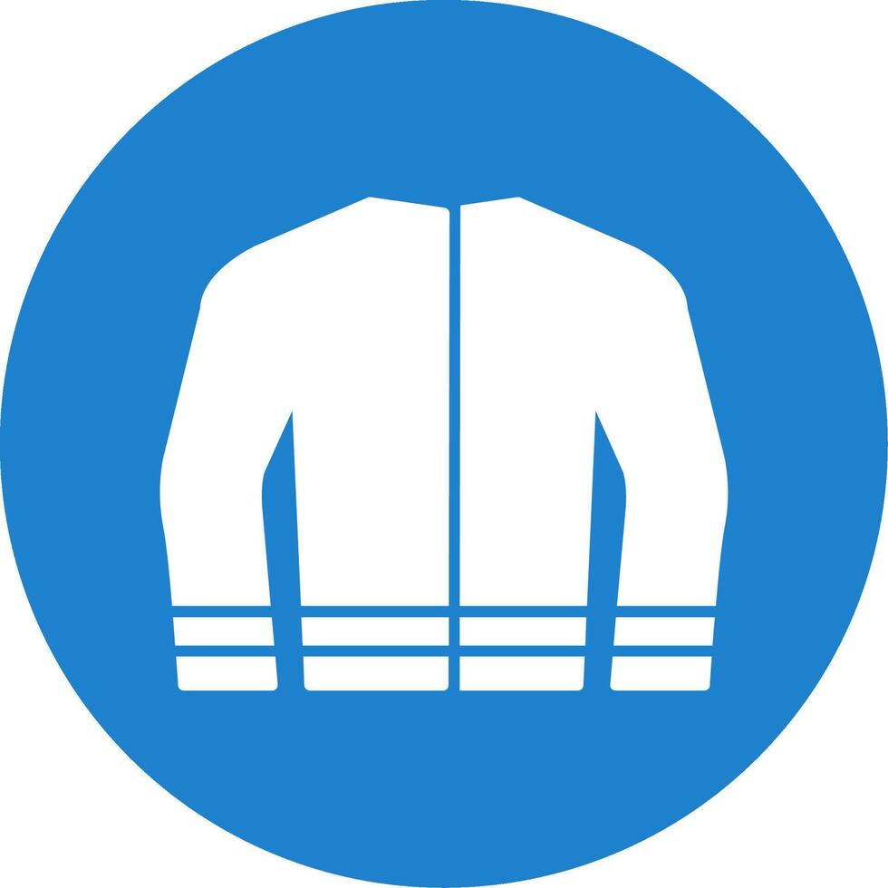 Coat Glyph Circle Icon vector