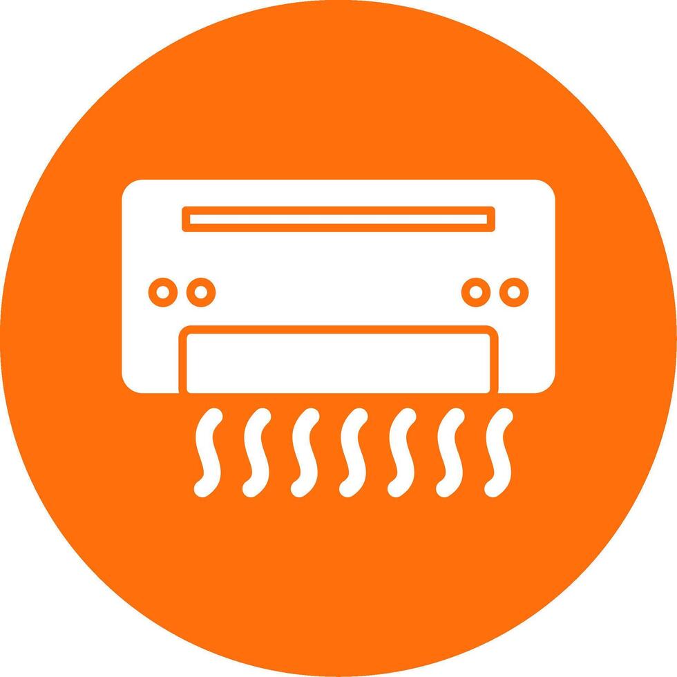 Air Conditioner Glyph Circle Icon vector