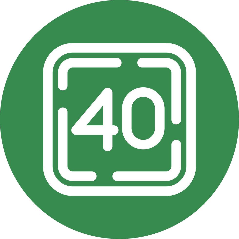 Forty Linear Circle Multicolor Design Icon vector