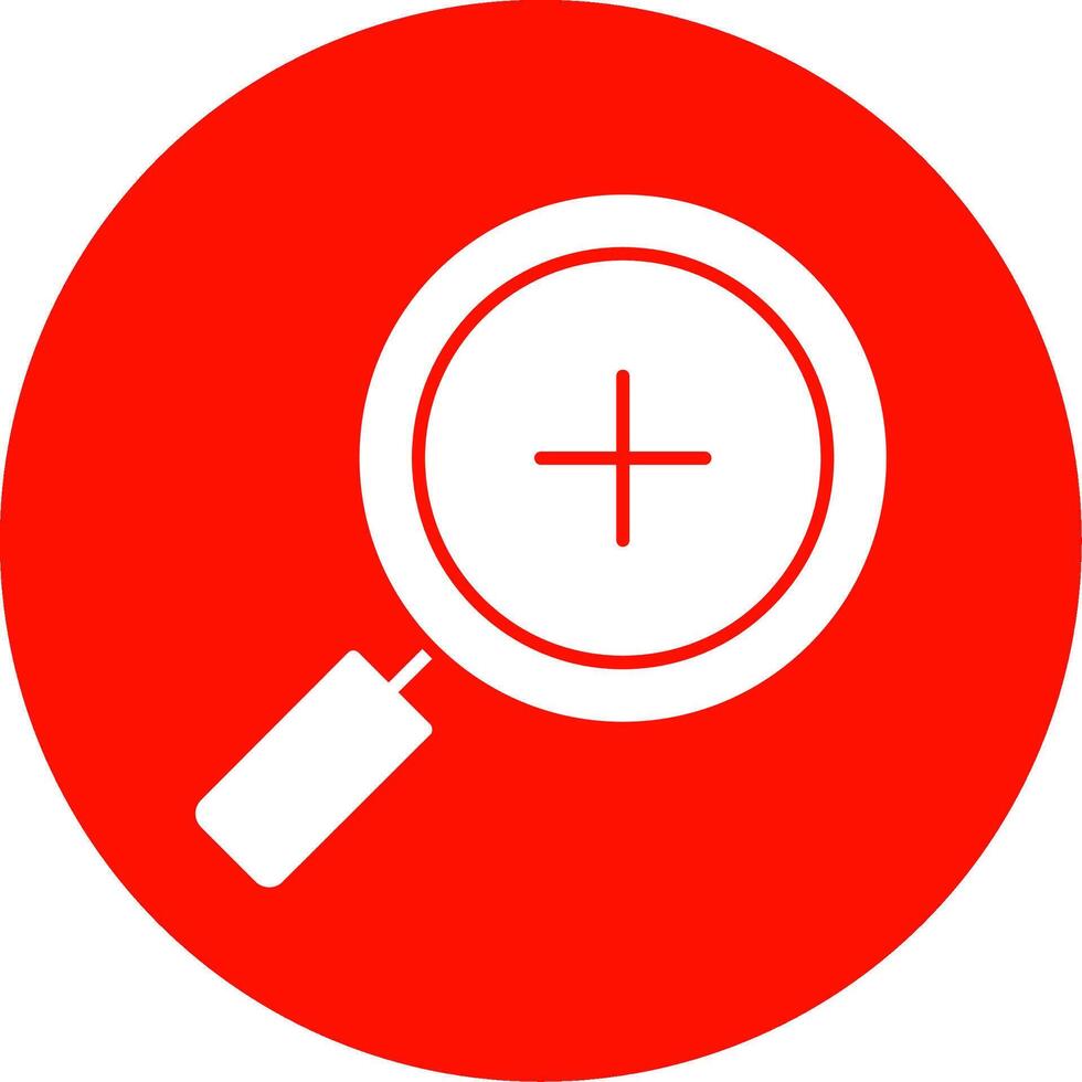 Zoom In Glyph Circle Icon vector