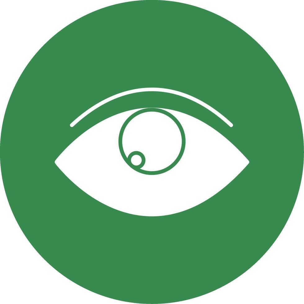 Eye Glyph Circle Icon vector