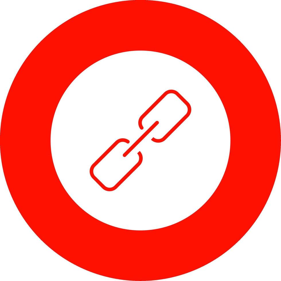 Link Glyph Circle Icon vector