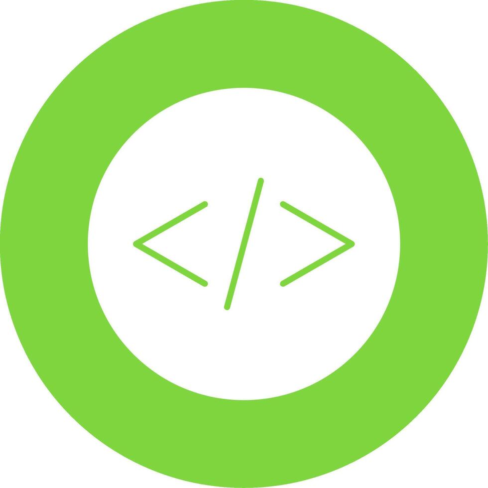 Coding Glyph Circle Icon vector