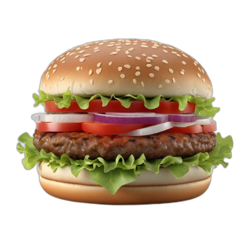 3d prestados zinger hamburguesa png