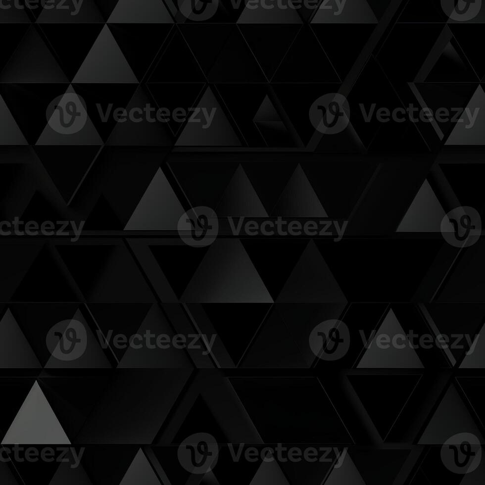AI generated Dark black Geometric grid background Modern dark abstract texture seamless pattern photo