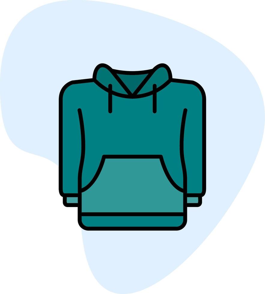 icono de vector de sudadera con capucha