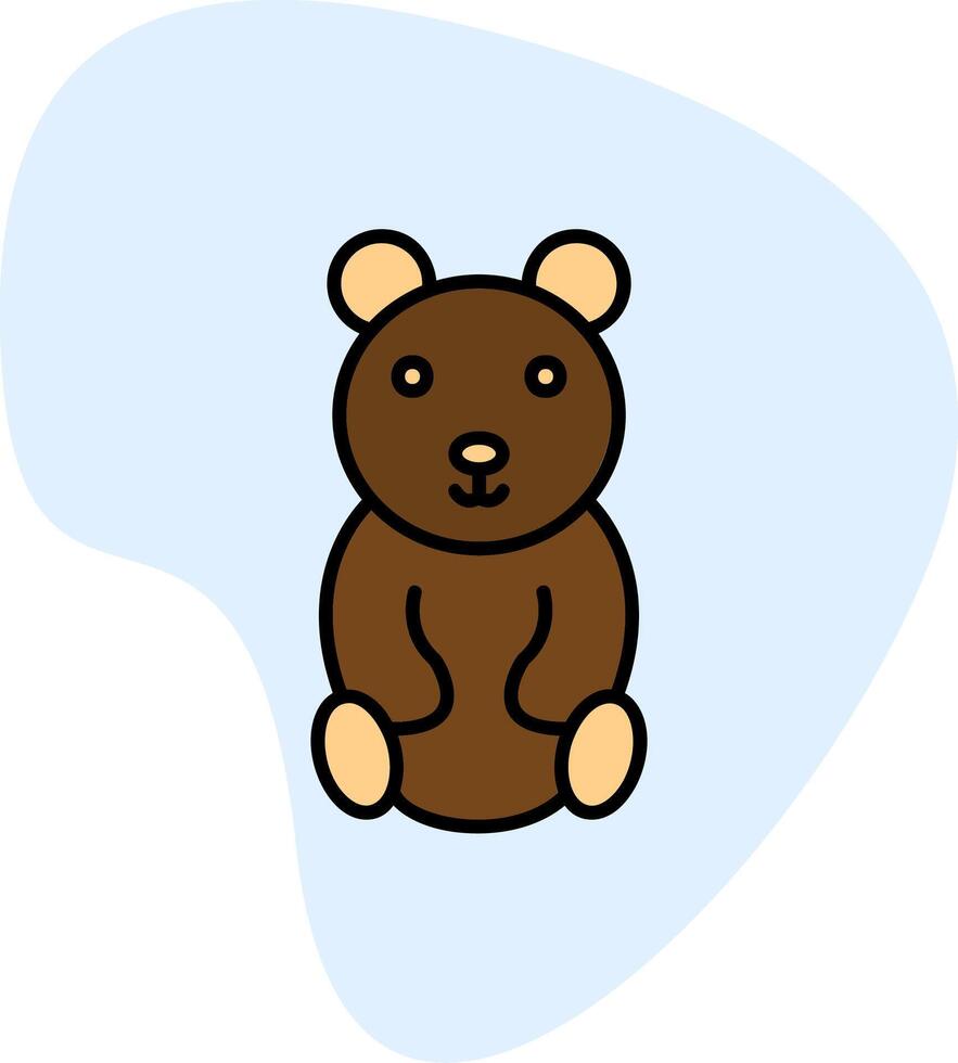 icono de vector de oso de peluche