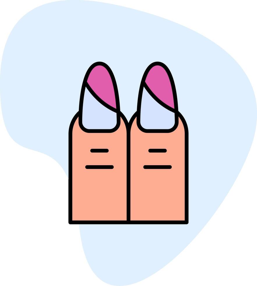 icono de vector de uñas